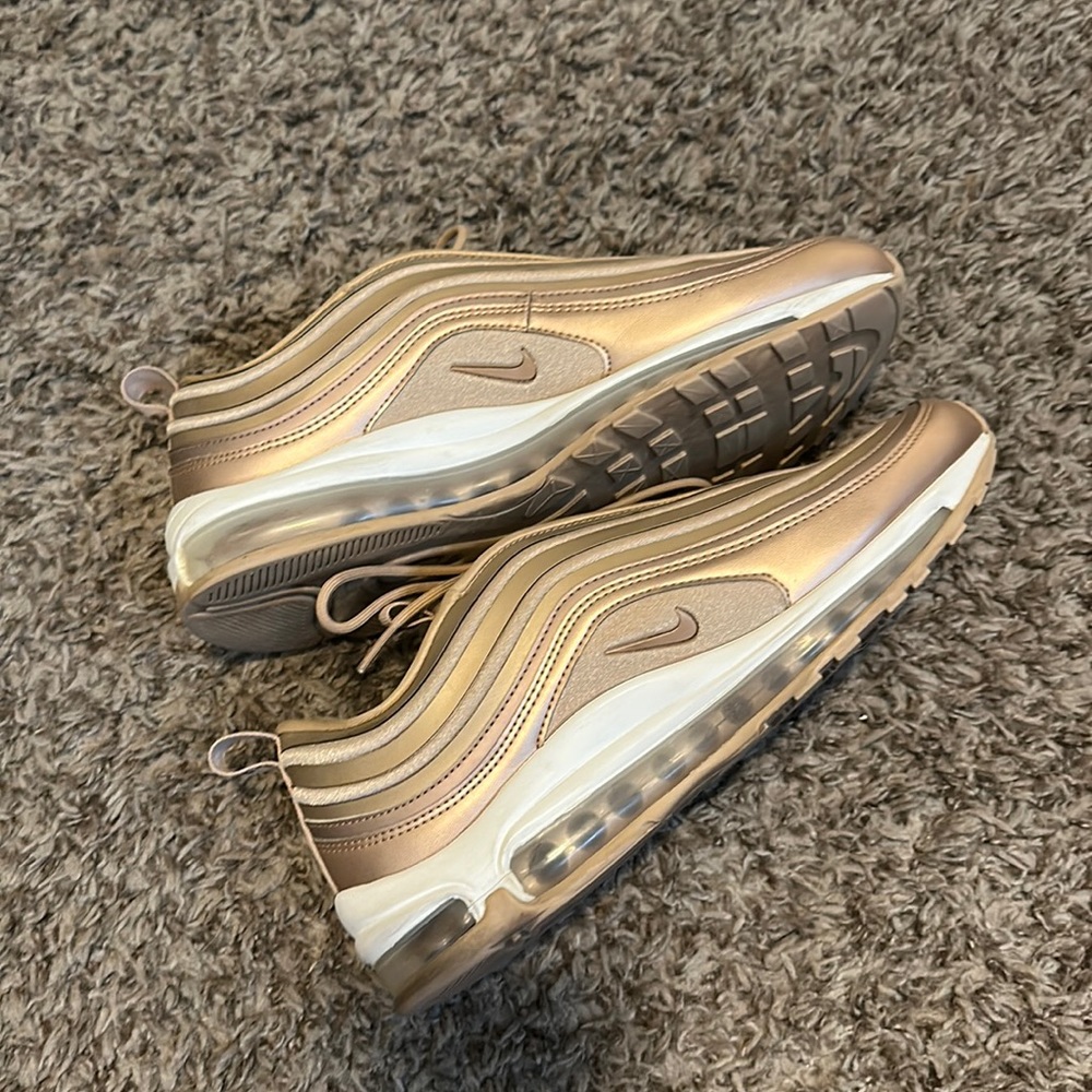 Nike Air Max 97 Metallic Rose Gold Athletic Shoes